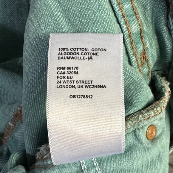 Urban Outfitters BDG High & Wide Jeans Baggy Barrel Skate Denim Mint Green 24 - Picture 11 of 15